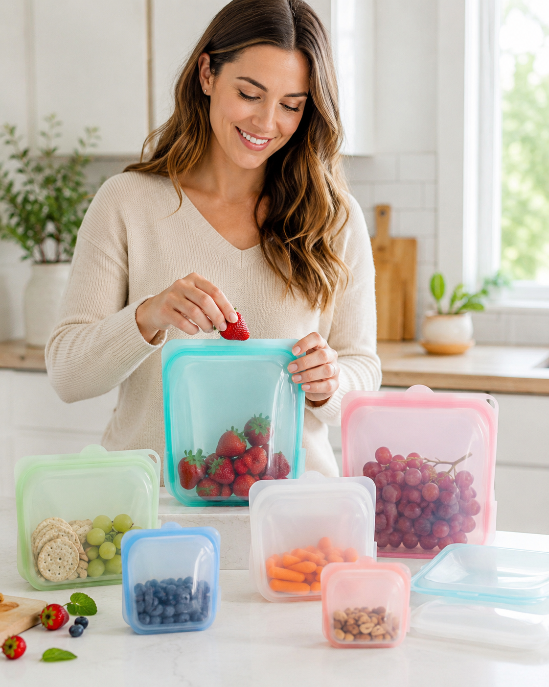 Set of 3 Silicone Bags